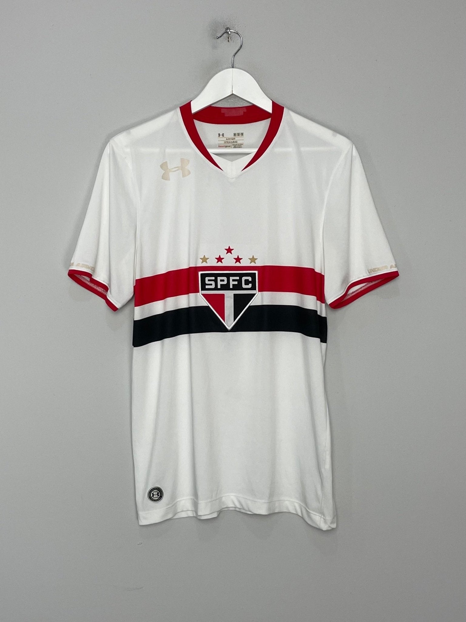 Shop 2015/16 SAO PAULO HOME SHIRT (M) UNDER ARMOUR, classic football shirts, vintage football shirts & retro soccer jerseys at Cult Kits