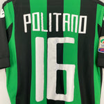 Shop 2015/16 SASSUOLO POLITANO #16 *PLAYER ISSUE* HOME SHIRT (M) KAPPA, classic football shirts, vintage football shirts & retro soccer jerseys at Cult Kits