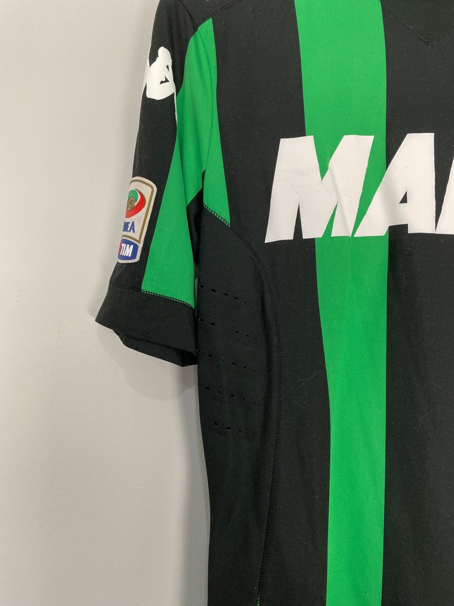 Shop 2015/16 SASSUOLO POLITANO #16 *PLAYER ISSUE* HOME SHIRT (M) KAPPA, classic football shirts, vintage football shirts & retro soccer jerseys at Cult Kits