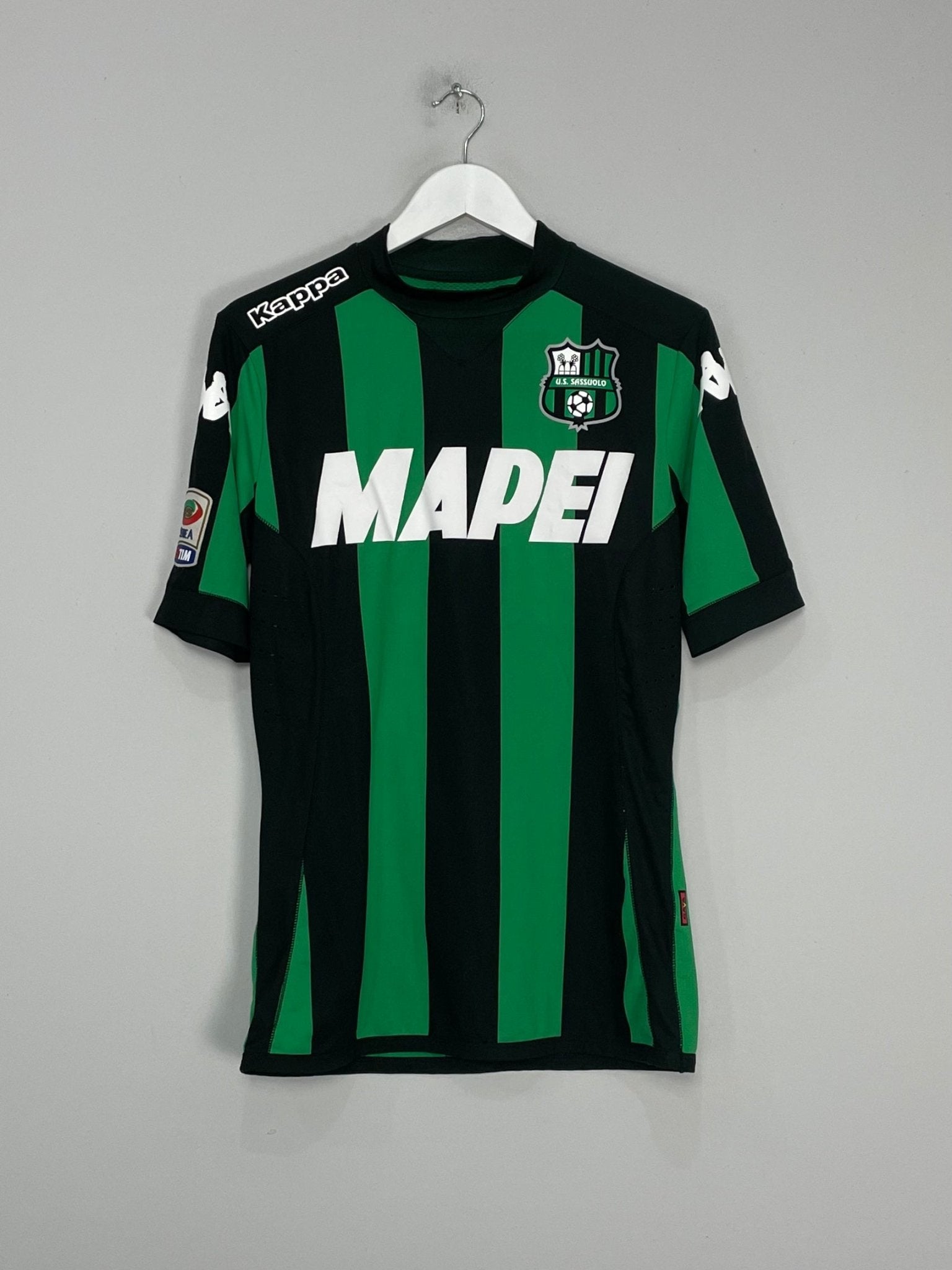 Shop 2015/16 SASSUOLO POLITANO #16 *PLAYER ISSUE* HOME SHIRT (M) KAPPA, classic football shirts, vintage football shirts & retro soccer jerseys at Cult Kits