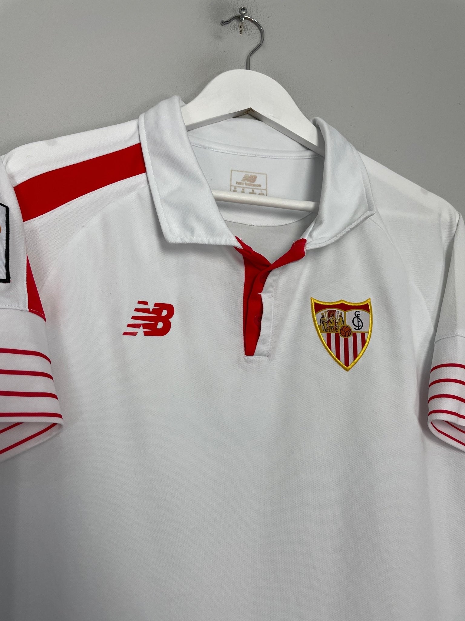Shop 2015/16 SEVILLA HOME SHIRT (M) NEW BALANCE, classic football shirts, vintage football shirts & retro soccer jerseys at Cult Kits