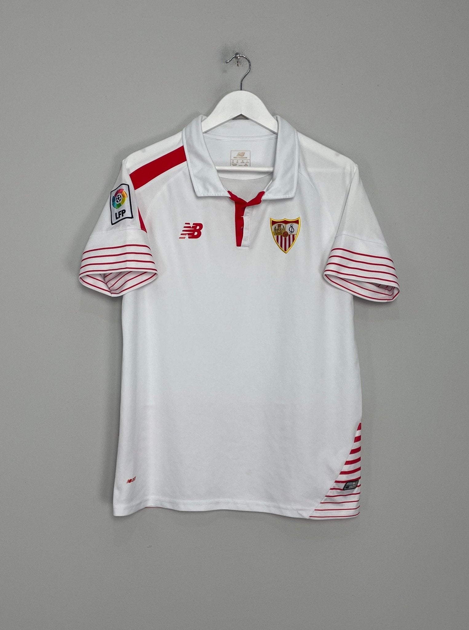Shop 2015/16 SEVILLA HOME SHIRT (M) NEW BALANCE, classic football shirts, vintage football shirts & retro soccer jerseys at Cult Kits