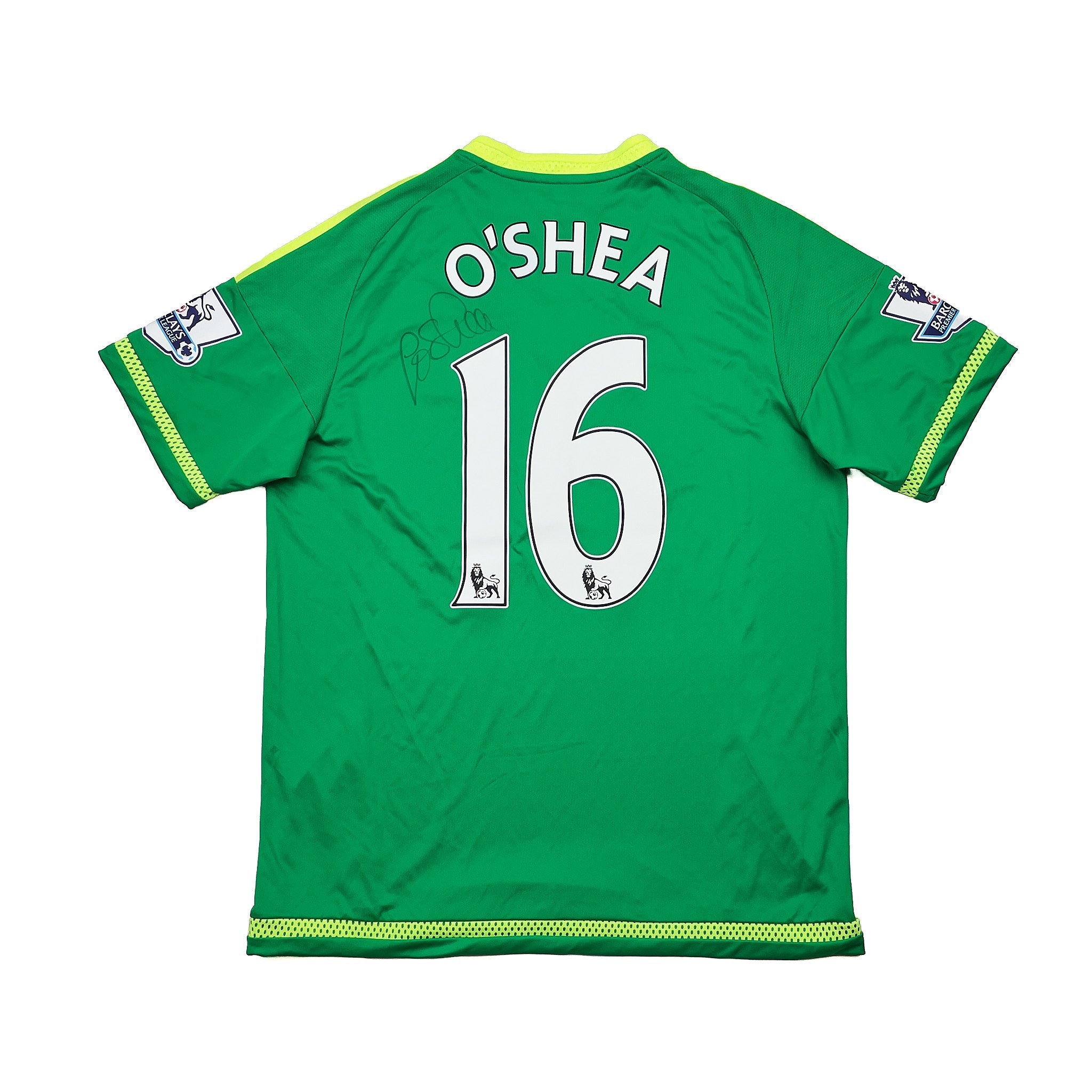 Buy 2015/16 Sunderland O'Shea 16 *Match Issue + Signed* Away Shirt (L) Adidas ~ Free worldwide shipping ~ Authentic Vintage Football Shirts from Cult Kits