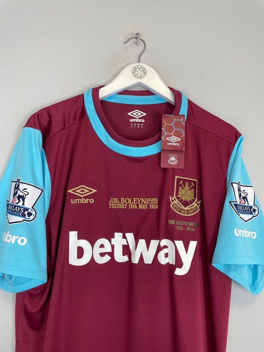 2015/16 WEST HAM NOBLE 16 'BOLEYN GROUND' *BNWT* HOME SHIRT (XL) UMBRO - Cult Kits - XL - Buy Vintage Football Shirts, Authentic Retro Football Shirts For Sale, Classic Football Shirts & Soccer Jersey