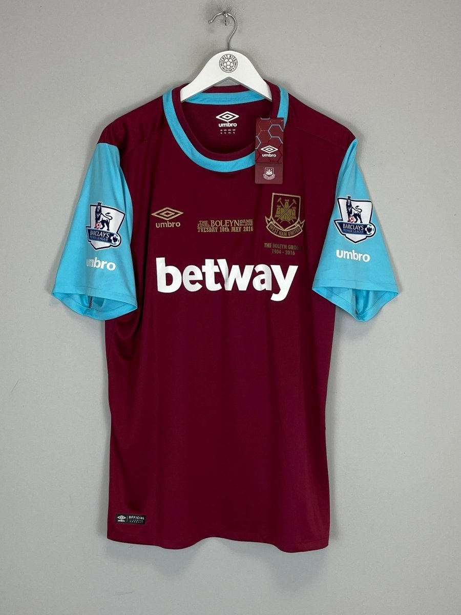 2015/16 WEST HAM NOBLE 16 'BOLEYN GROUND' *BNWT* HOME SHIRT (XL) UMBRO - Cult Kits - XL - Buy Vintage Football Shirts, Authentic Retro Football Shirts For Sale, Classic Football Shirts & Soccer Jersey