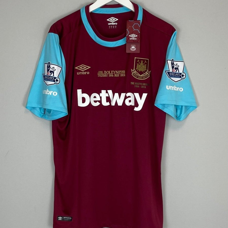 2015/16 WEST HAM NOBLE 16 'BOLEYN GROUND' *BNWT* HOME SHIRT (XL) UMBRO - Cult Kits - XL - Buy Vintage Football Shirts, Authentic Retro Football Shirts For Sale, Classic Football Shirts & Soccer Jersey