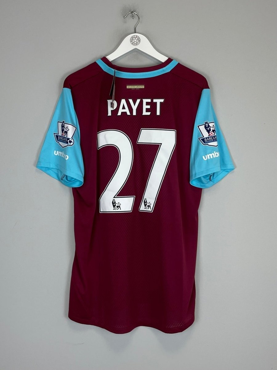 2015/16 WEST HAM PAYET 27 *BNWT* HOME SHIRT (XL) UMBRO - Cult Kits - XL - Buy Vintage Football Shirts, Authentic Retro Football Shirts For Sale, Classic Football Shirts & Soccer Jersey