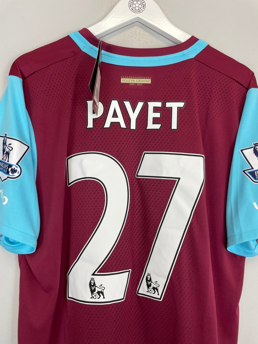 2015/16 WEST HAM PAYET 27 *BNWT* HOME SHIRT (XL) UMBRO - Cult Kits - XL - Buy Vintage Football Shirts, Authentic Retro Football Shirts For Sale, Classic Football Shirts & Soccer Jersey