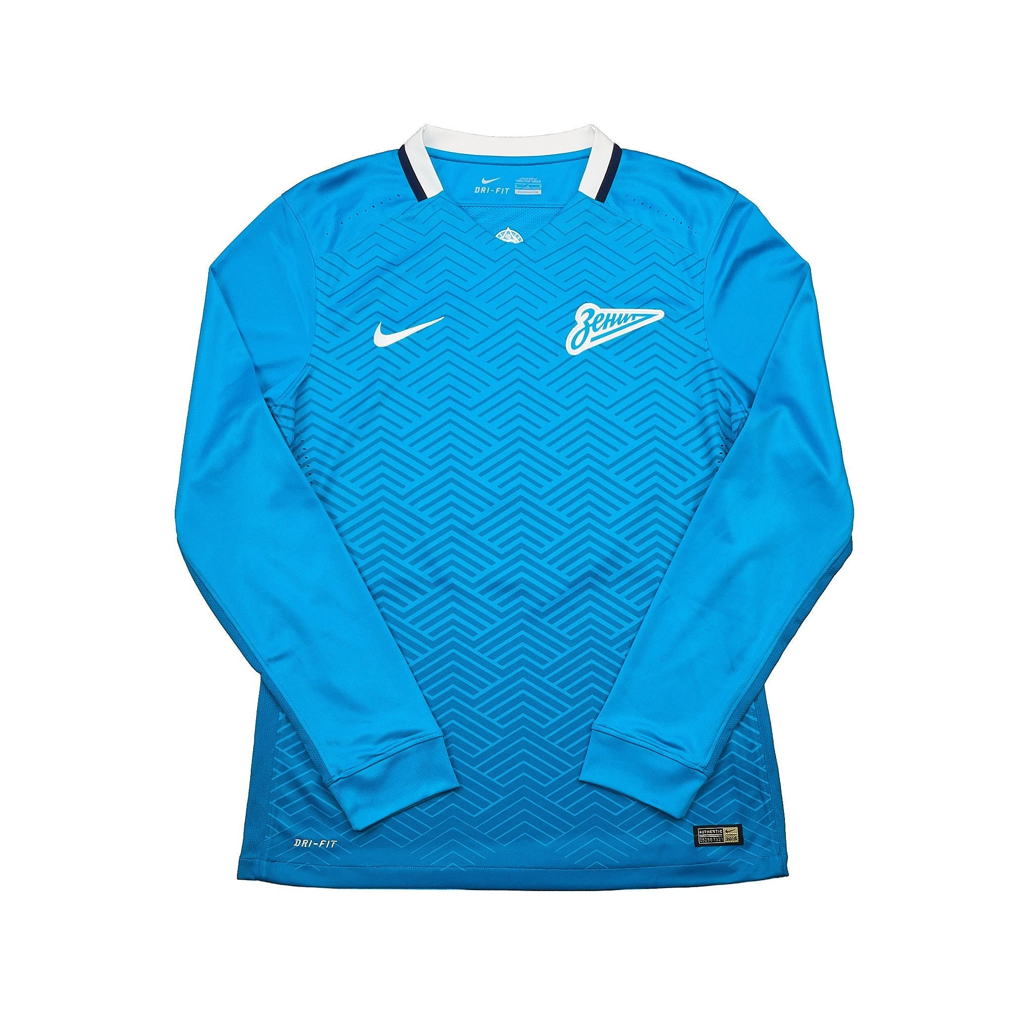 2015/16 Zenit St Petersburg Hulk #7 L/S *Authentic* Home Shirt (M