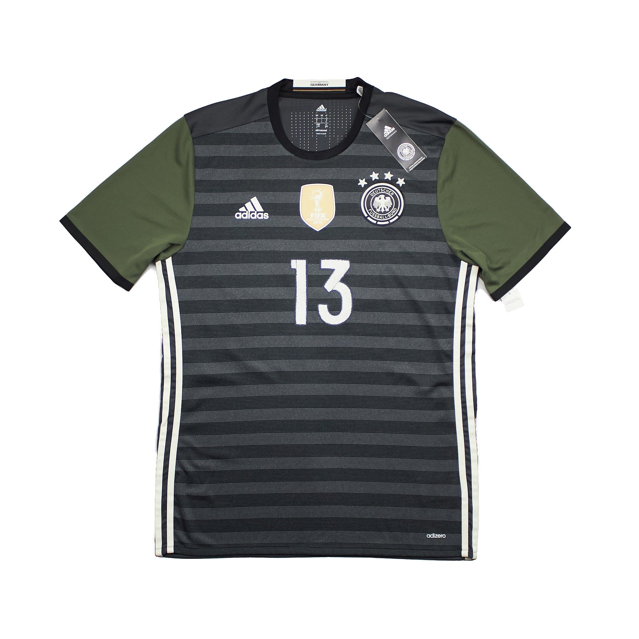 Buy 2015/17 Germany Muller 13 *Authentic* BNWT Away Shirt (L) Adidas ~ Free worldwide shipping ~ Authentic Vintage Football Shirts from Cult Kits