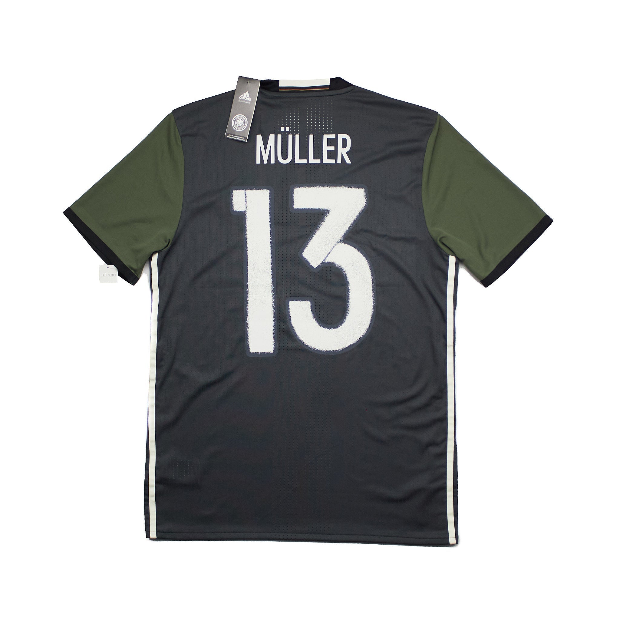 Buy 2015/17 Germany Muller 13 *Authentic* BNWT Away Shirt (L) Adidas ~ Free worldwide shipping ~ Authentic Vintage Football Shirts from Cult Kits