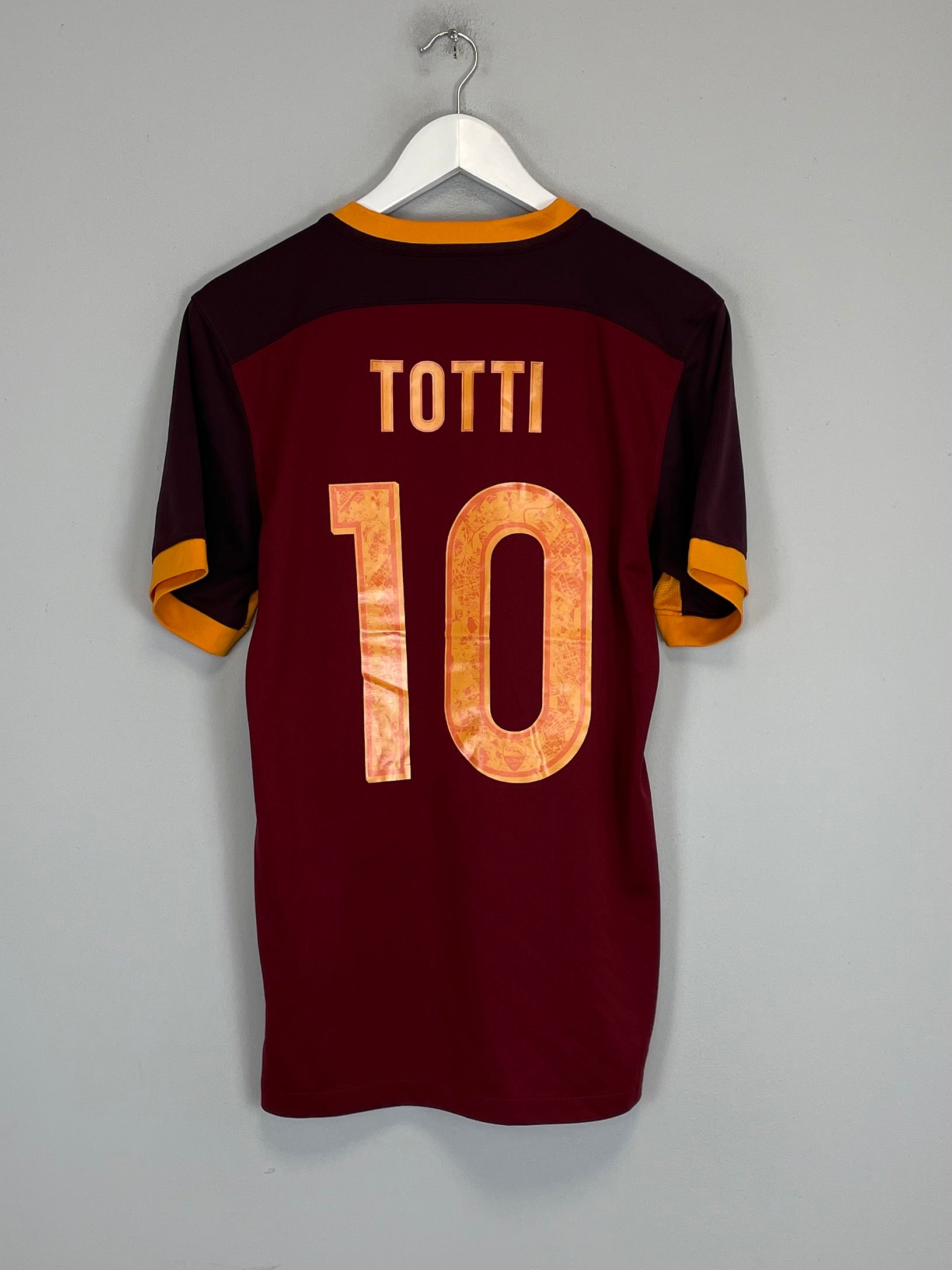 Shop 2015/16 ROMA TOTTI #10 HOME SHIRT (S) NIKE, classic football shirts, vintage football shirts & retro soccer jerseys at Cult Kits