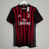 Shop 2016/17 AC MILAN *BNWT* HOME SHIRT (M) ADIDAS, classic football shirts, vintage football shirts & retro soccer jerseys at Cult Kits