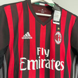 Shop 2016/17 AC MILAN *BNWT* HOME SHIRT (M) ADIDAS, classic football shirts, vintage football shirts & retro soccer jerseys at Cult Kits
