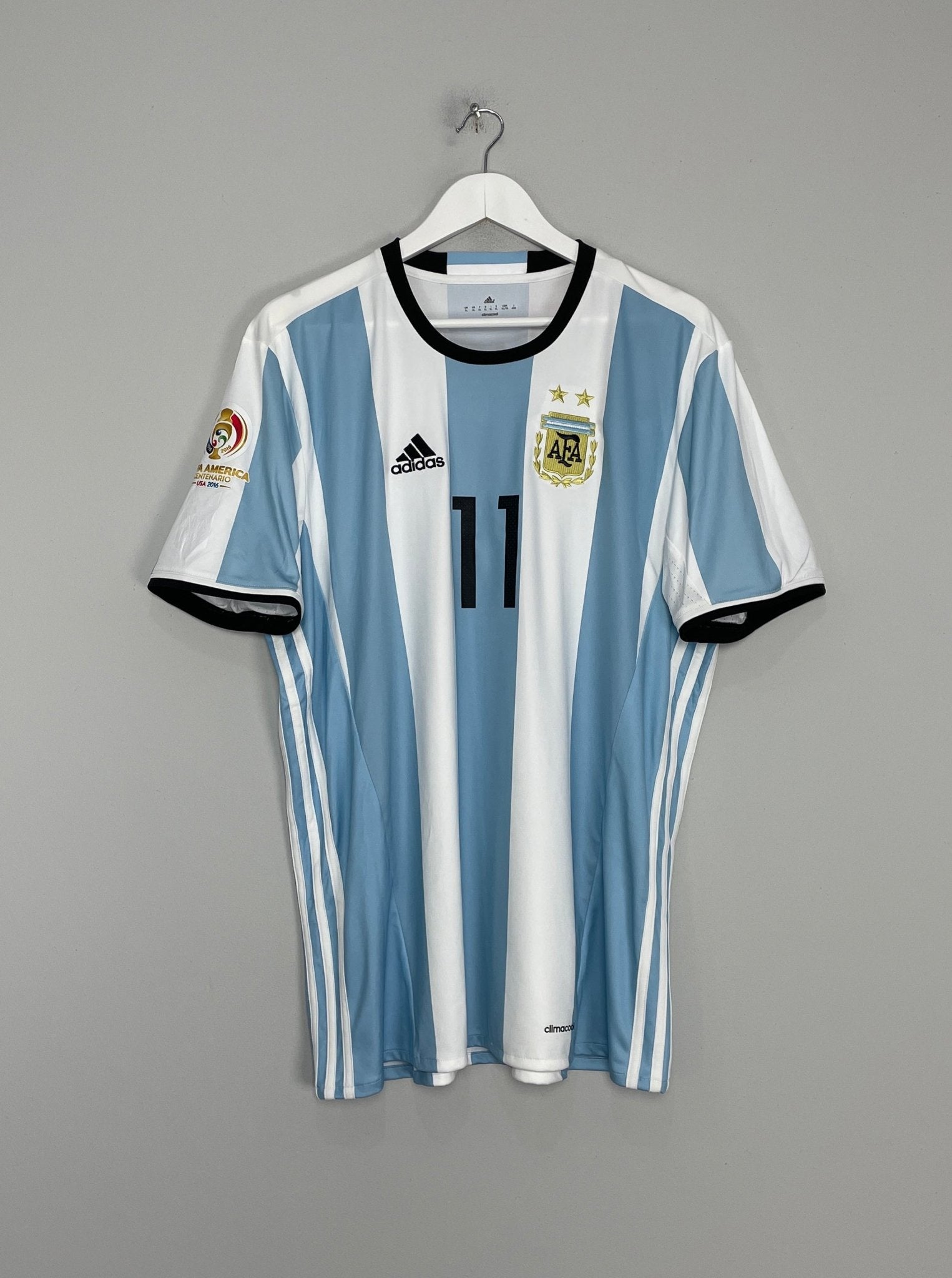 Shop 2016/17 ARGENTINA AGUERO #11 *BNWT* HOME SHIRT (XL) ADIDAS, classic football shirts, vintage football shirts & retro soccer jerseys at Cult Kits