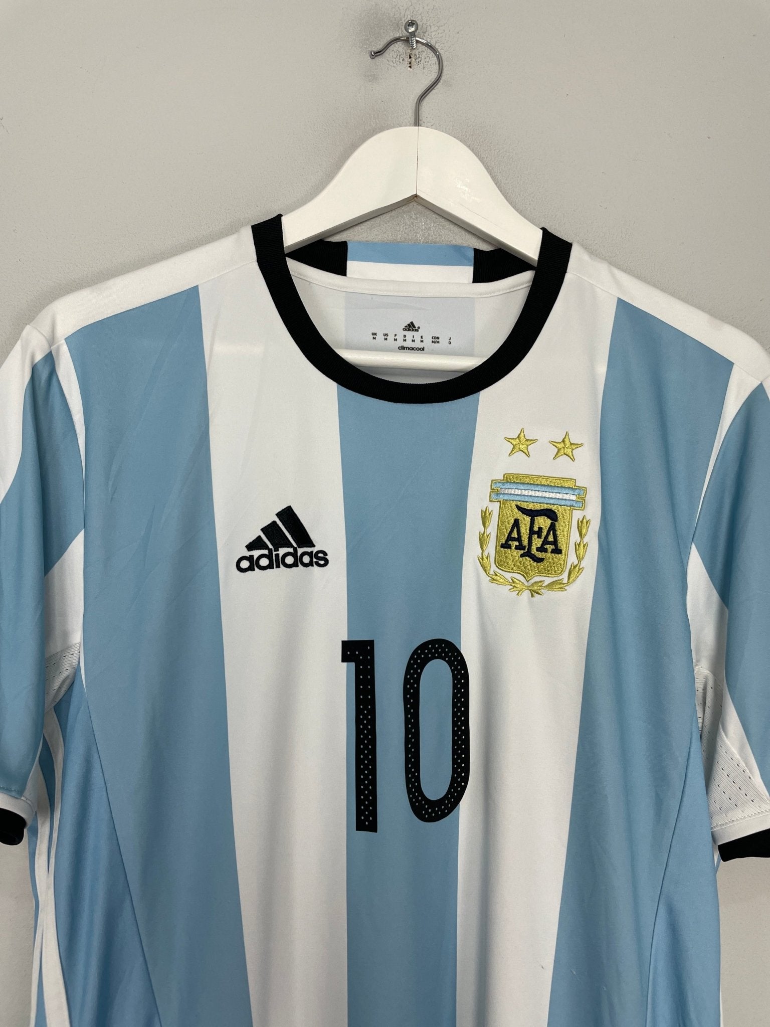 Shop 2016/17 ARGENTINA MESSI #10 HOME SHIRT (M) ADIDAS, classic football shirts, vintage football shirts & retro soccer jerseys at Cult Kits