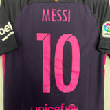 Shop 2016/17 BARCELONA MESSI #10 AWAY SHIRT (S) NIKE, classic football shirts, vintage football shirts & retro soccer jerseys at Cult Kits