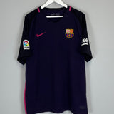 Shop 2016/17 BARCELONA MESSI #10 AWAY SHIRT (XL) NIKE, classic football shirts, vintage football shirts & retro soccer jerseys at Cult Kits