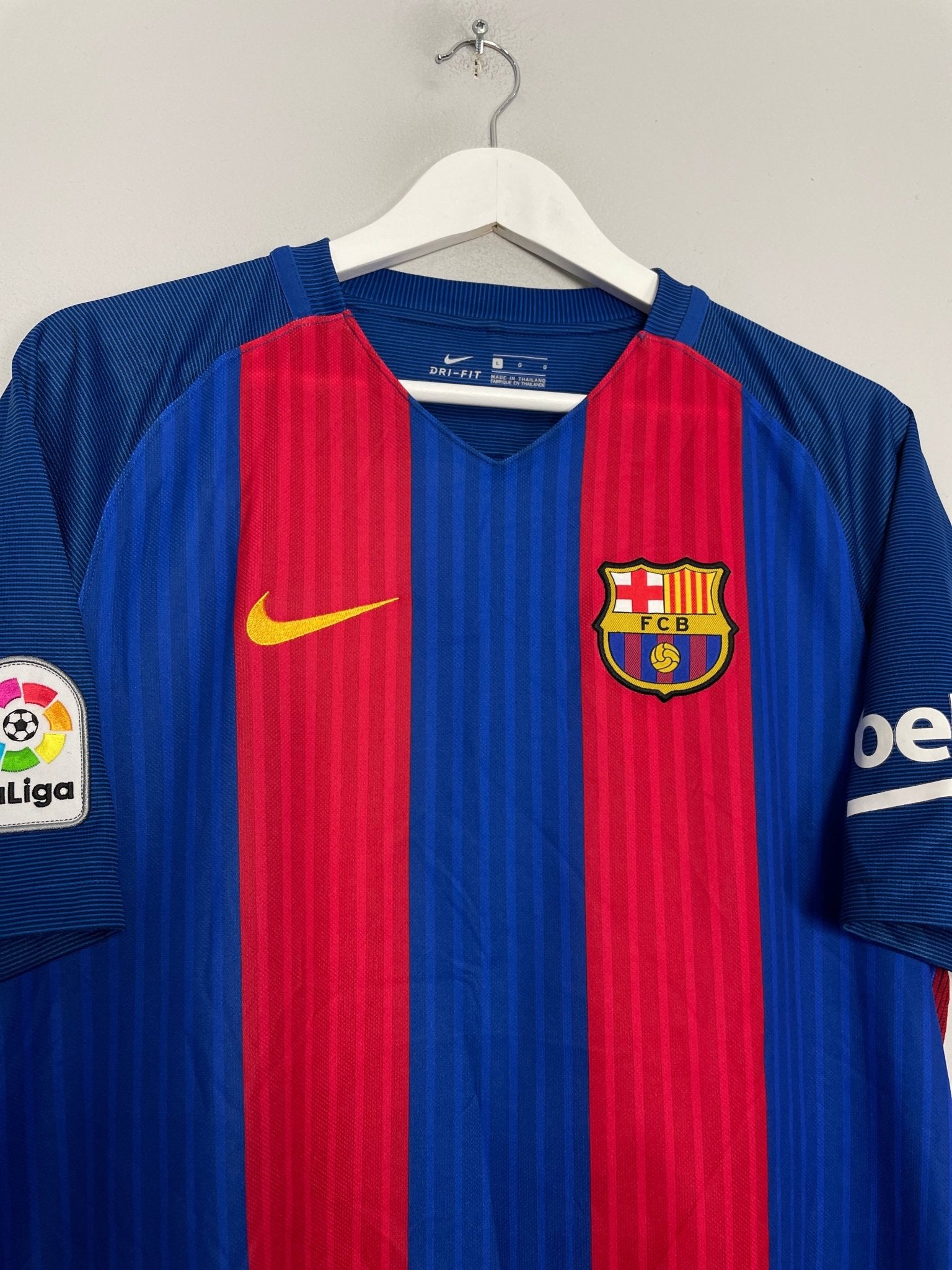 Shop 2016/17 BARCELONA MESSI #10 HOME SHIRT (L) NIKE, classic football shirts, vintage football shirts & retro soccer jerseys at Cult Kits