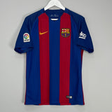 Shop 2016/17 BARCELONA MESSI #10 HOME SHIRT (M) NIKE, classic football shirts, vintage football shirts & retro soccer jerseys at Cult Kits