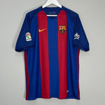 Shop 2016/17 BARCELONA MESSI #10 HOME SHIRT (XL) NIKE, classic football shirts, vintage football shirts & retro soccer jerseys at Cult Kits