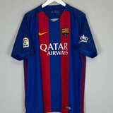 2016/17 BARCELONA MESSI 10 HOME SHIRT (XL) NIKE - Cult Kits - XL - Buy Vintage Football Shirts, Authentic Retro Football Shirts For Sale, Classic Football Shirts & Soccer Jersey