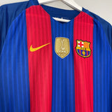 Shop 2016/17 BARCELONA MESSI #10 L/S HOME SHIRT (L) NIKE, classic football shirts, vintage football shirts & retro soccer jerseys at Cult Kits