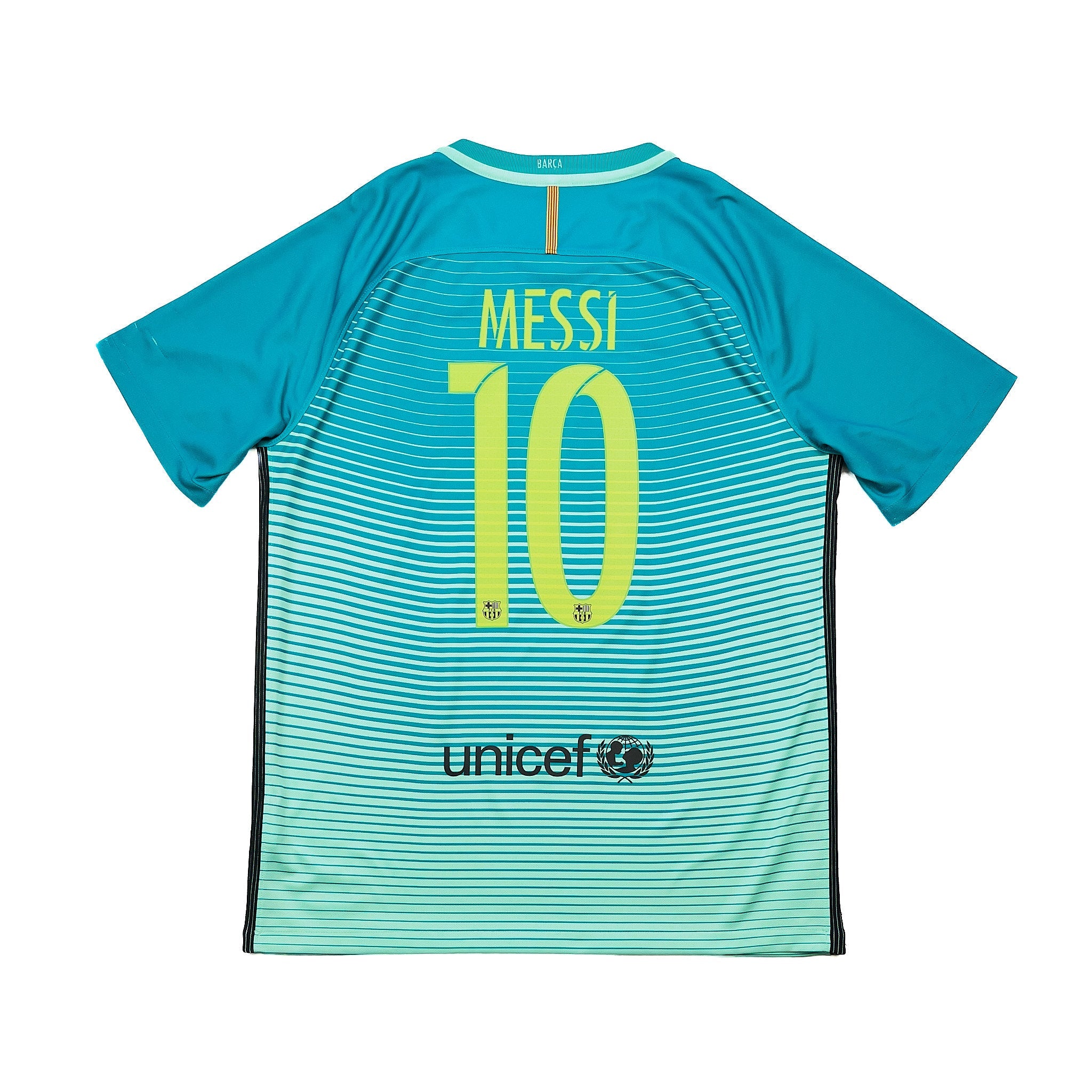 Buy 2016/17 Barcelona Messi 10 Third Shirt (L) Nike ~ Free worldwide shipping ~ Authentic Vintage Football Shirts from Cult Kits