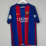 Shop 2016/17 BARCELONA NEYMAR JR #11 HOME SHIRT (L) NIKE, classic football shirts, vintage football shirts & retro soccer jerseys at Cult Kits