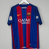 Shop 2016/17 BARCELONA NEYMAR JR #11 HOME SHIRT (L) NIKE, classic football shirts, vintage football shirts & retro soccer jerseys at Cult Kits