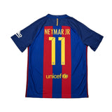 Buy 2016/17 Barcelona Neymar Jr 11 Home Shirt (L) Nike ~ Free worldwide shipping ~ Authentic Vintage Football Shirts from Cult Kits