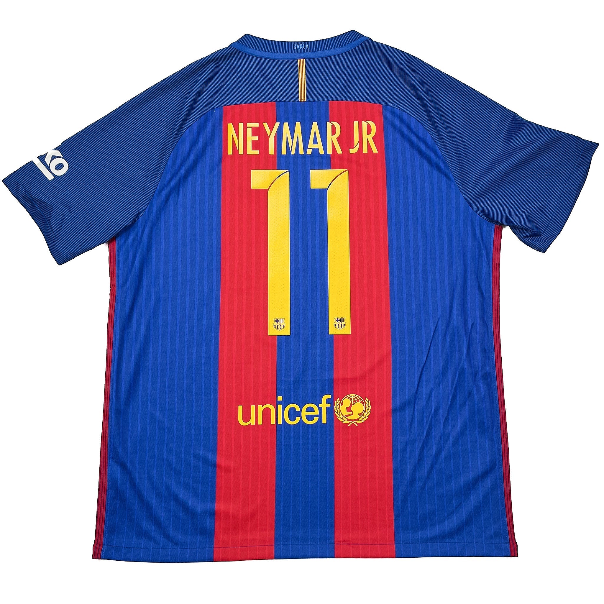 Buy 2016/17 BARCELONA NEYMAR JR 11 HOME SHIRT (XL) NIKE ~ Free worldwide shipping available ~ Authentic Vintage Football Shirts from Cult Kits