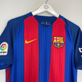 2016/17 BARCELONA SUAREZ 9 HOME SHIRT (S) NIKE - Cult Kits - Small - Buy Vintage Football Shirts, Authentic Retro Football Shirts For Sale, Classic Football Shirts & Soccer Jersey