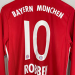 Shop 2016/17 BAYERN MUNICH ROBBEN #10 L/S HOME SHIRT (M) ADIDAS, classic football shirts, vintage football shirts & retro soccer jerseys at Cult Kits