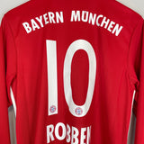 Shop 2016/17 BAYERN MUNICH ROBBEN #10 L/S HOME SHIRT (M) ADIDAS, classic football shirts, vintage football shirts & retro soccer jerseys at Cult Kits