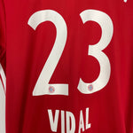 Shop 2016/17 BAYERN MUNICH VIDAL #23 C/L HOME SHIRT (M) ADIDAS, classic football shirts, vintage football shirts & retro soccer jerseys at Cult Kits