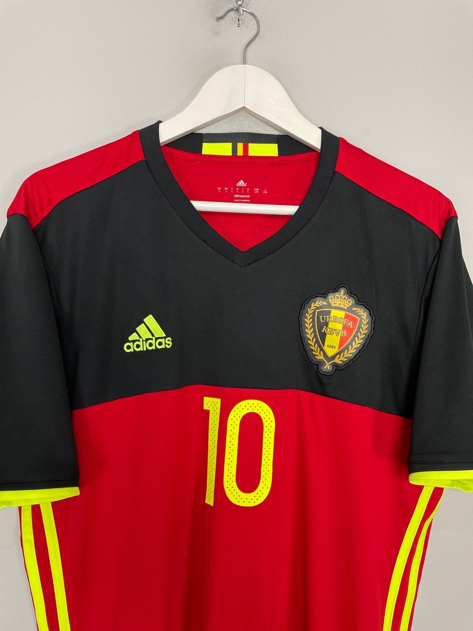 Shop 2016/17 BELGIUM HAZARD #10 HOME SHIRT (L) ADIDAS, classic football shirts, vintage football shirts & retro soccer jerseys at Cult Kits