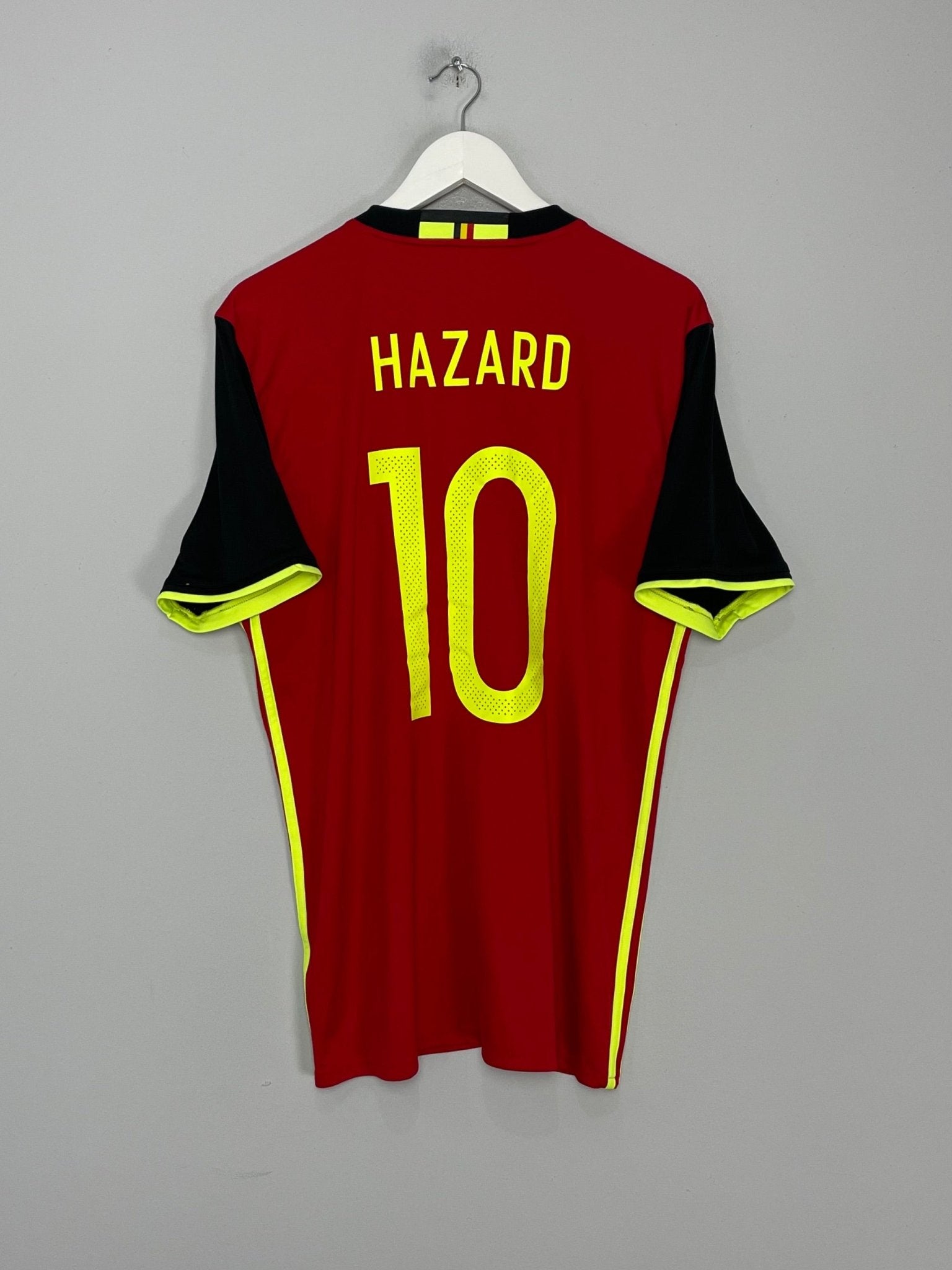 Shop 2016/17 BELGIUM HAZARD #10 HOME SHIRT (L) ADIDAS, classic football shirts, vintage football shirts & retro soccer jerseys at Cult Kits