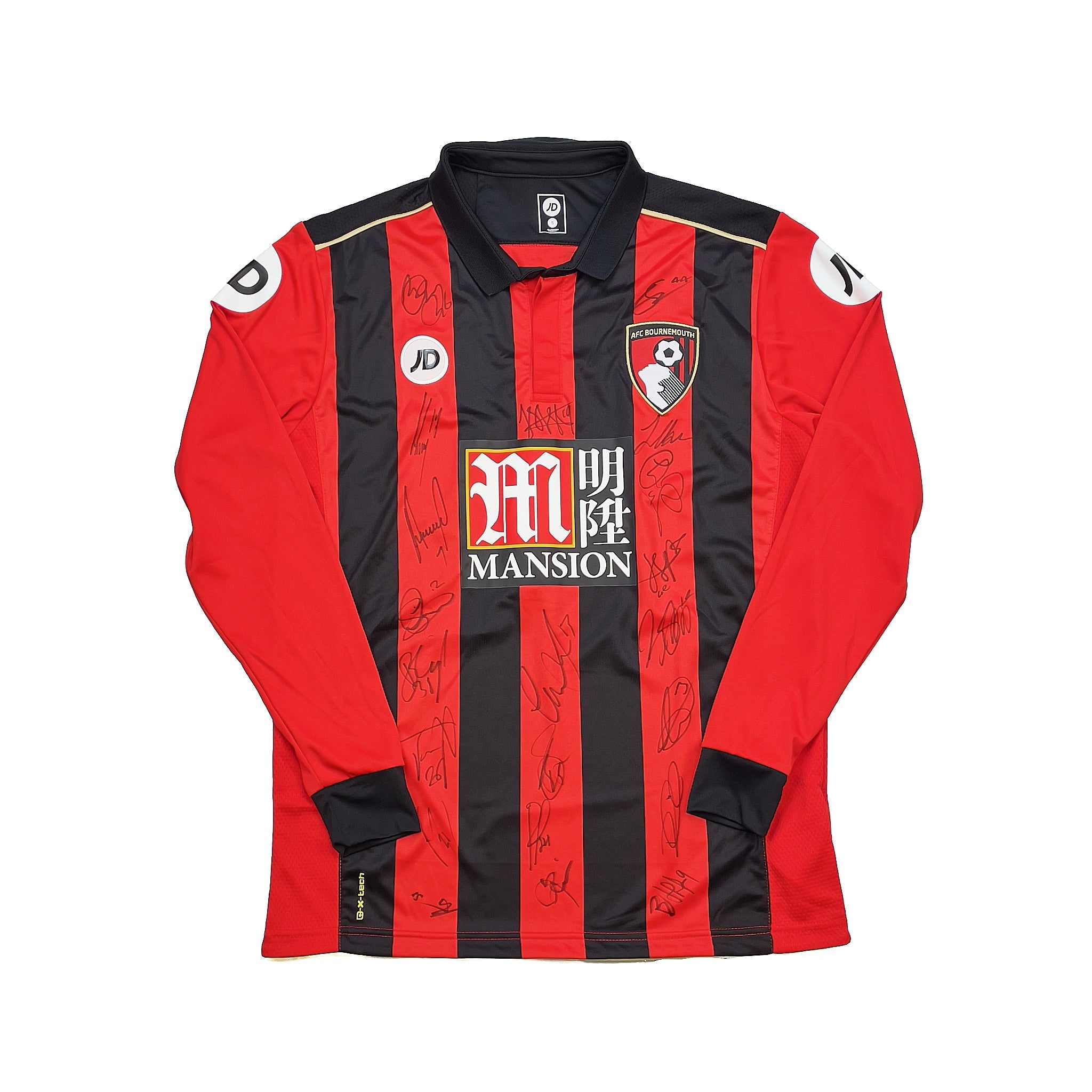 2016 17 Bournemouth *Squad Signed* BNWT L S Home Shirt Jd