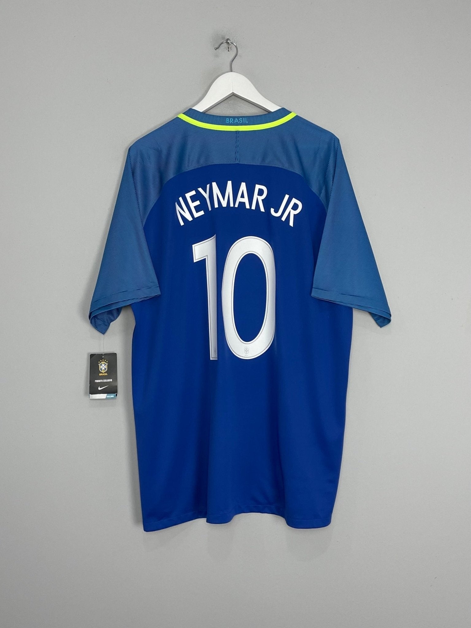 Shop 2016/17 BRAZIL NEYMAR JR #10 *BNWT* AWAY SHIRT (XXL) NIKE, classic football shirts, vintage football shirts & retro soccer jerseys at Cult Kits