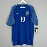 Shop 2016/17 BRAZIL NEYMAR JR #10 *BNWT* AWAY SHIRT (XXL) NIKE, classic football shirts, vintage football shirts & retro soccer jerseys at Cult Kits