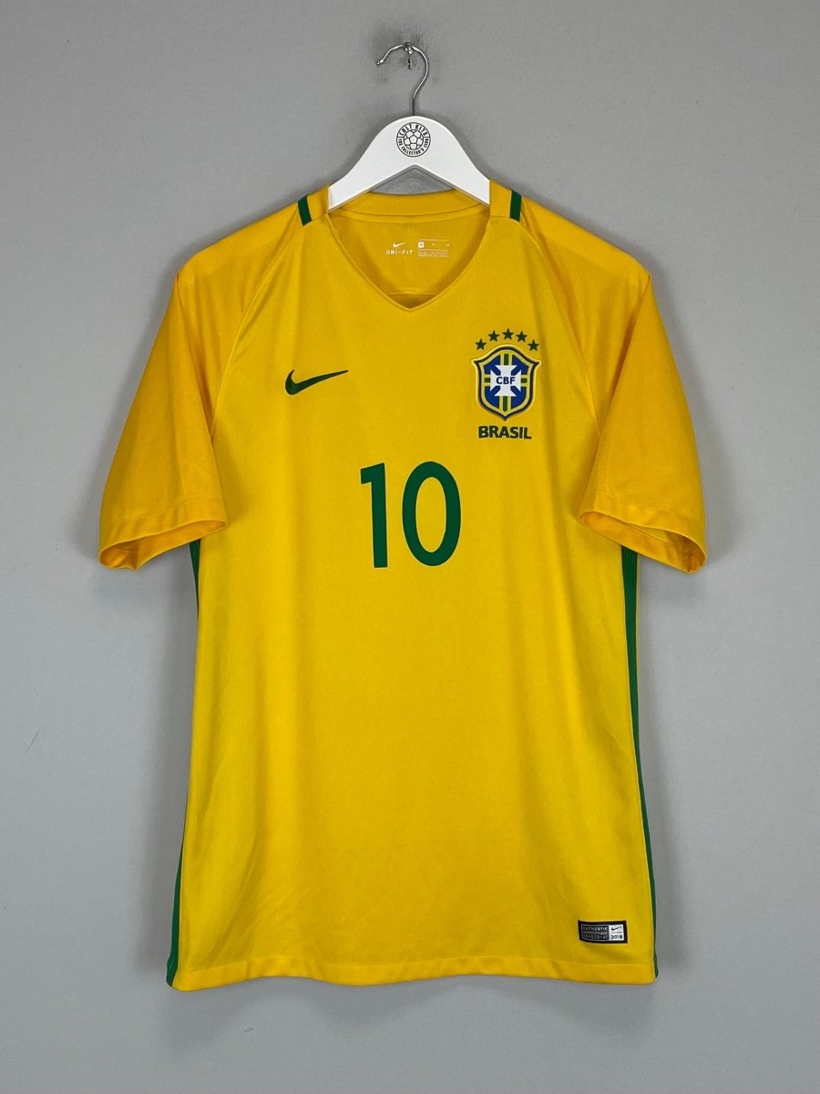 2016/17 BRAZIL NEYMAR JR 10 HOME SHIRT (M) NIKE - Cult Kits - Medium - Buy Vintage Football Shirts, Authentic Retro Football Shirts For Sale, Classic Football Shirts & Soccer Jersey
