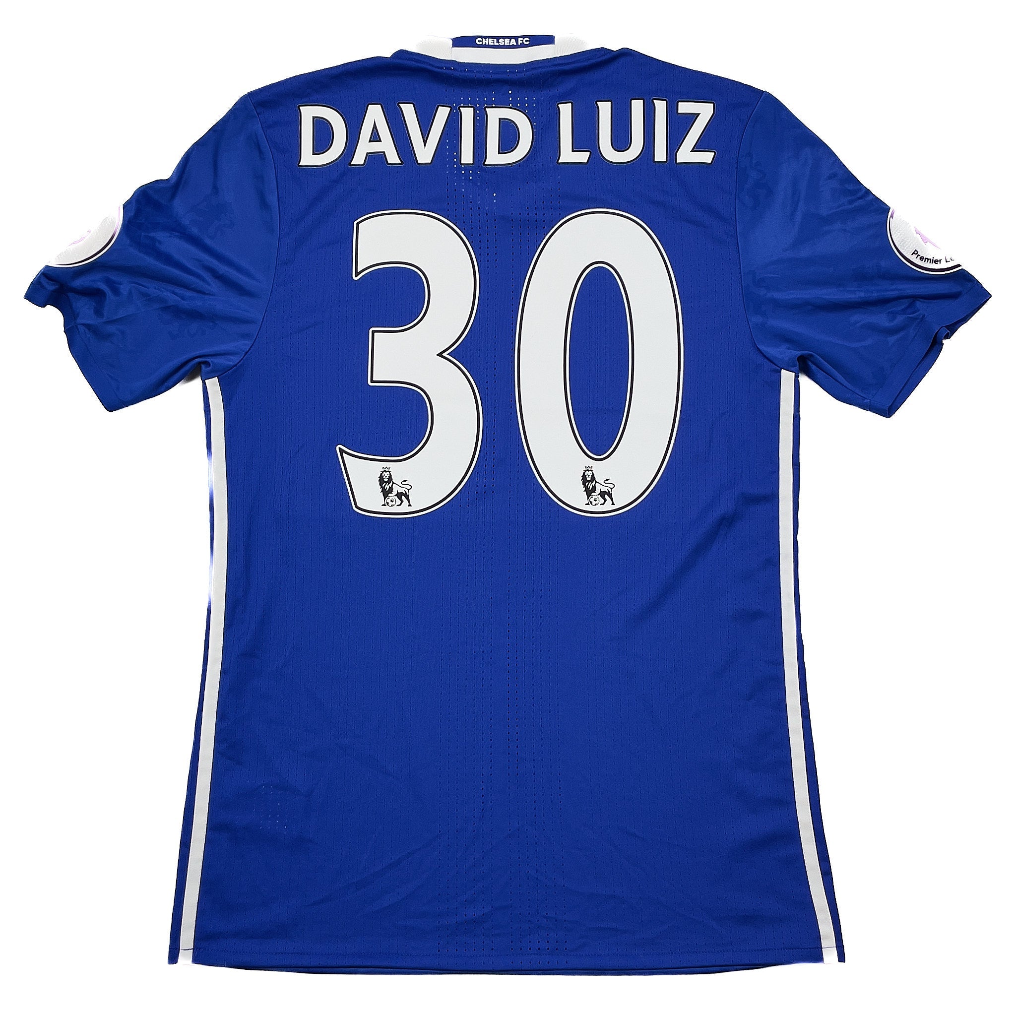 Buy 2016/17 CHELSEA DAVID LUIZ 30 *MATCH WORN vs MANCHESTER UNITED* HOME SHIRT (M) ADIDAS ~ Free worldwide shipping available ~ Authentic Vintage Football Shirts from Cult Kits
