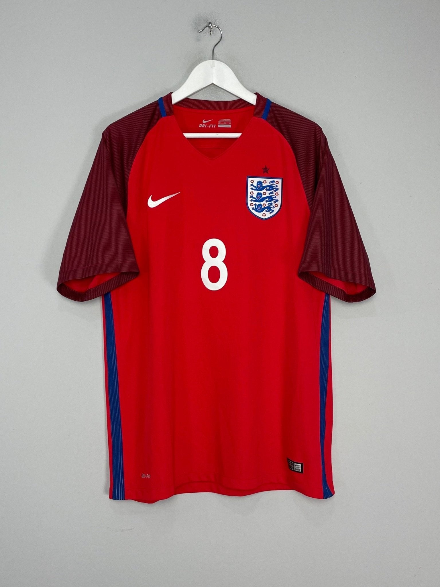 Shop 2016/17 ENGLAND BARKLEY #8 AWAY SHIRT (XL) NIKE, classic football shirts, vintage football shirts & retro soccer jerseys at Cult Kits