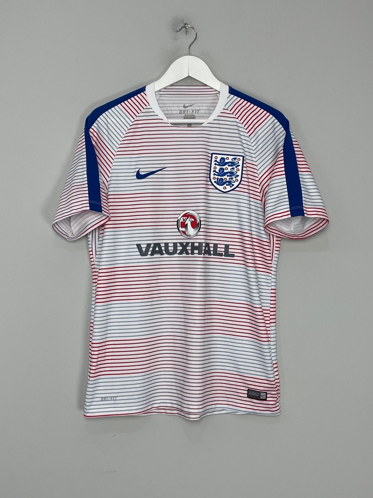 Shop 2016/17 ENGLAND PRE MATCH SHIRT (L) NIKE, classic football shirts, vintage football shirts & retro soccer jerseys at Cult Kits