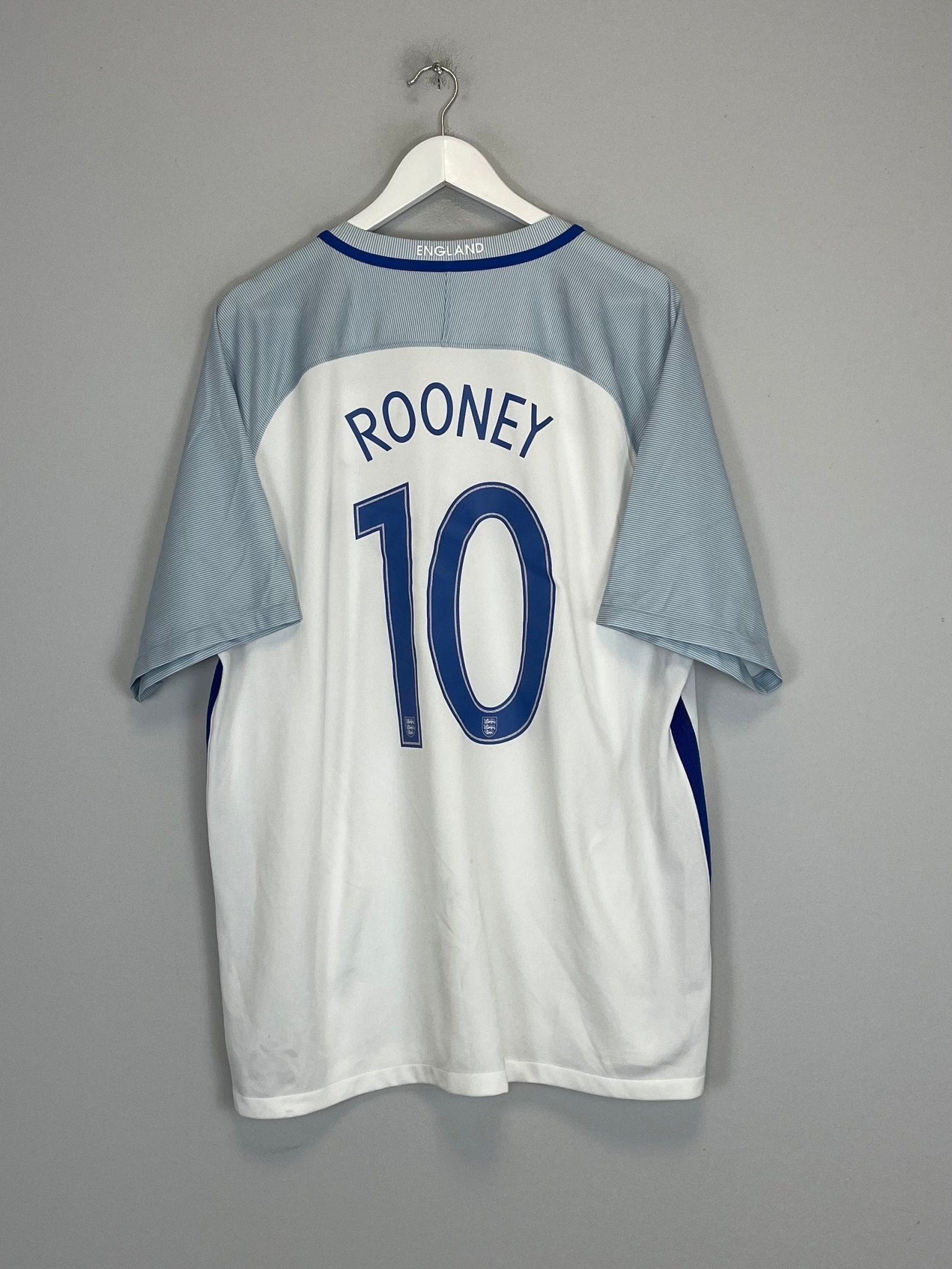 Shop 2016/17 ENGLAND ROONEY #10 HOME SHIRT (XXL) NIKE, classic football shirts, vintage football shirts & retro soccer jerseys at Cult Kits