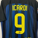 Shop 2016/17 INTER MILAN ICARDI #9 HOME SHIRT (M) NIKE, classic football shirts, vintage football shirts & retro soccer jerseys at Cult Kits