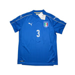 Buy 2016/17 Italy Chiellini 3 *BNWT* Home Shirt (L) Puma ~ Free worldwide shipping ~ Authentic Vintage Football Shirts from Cult Kits