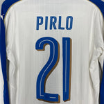 Shop 2016/17 ITALY PIRLO #21 L/S *PLAYER ISSUE* AWAY SHIRT (L) PUMA, classic football shirts, vintage football shirts & retro soccer jerseys at Cult Kits