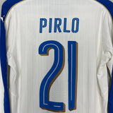 Shop 2016/17 ITALY PIRLO #21 L/S *PLAYER ISSUE* AWAY SHIRT (L) PUMA, classic football shirts, vintage football shirts & retro soccer jerseys at Cult Kits